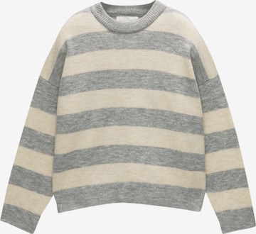 Pull&Bear Pulover 'PACIFIC' | siva barva: sprednja stran