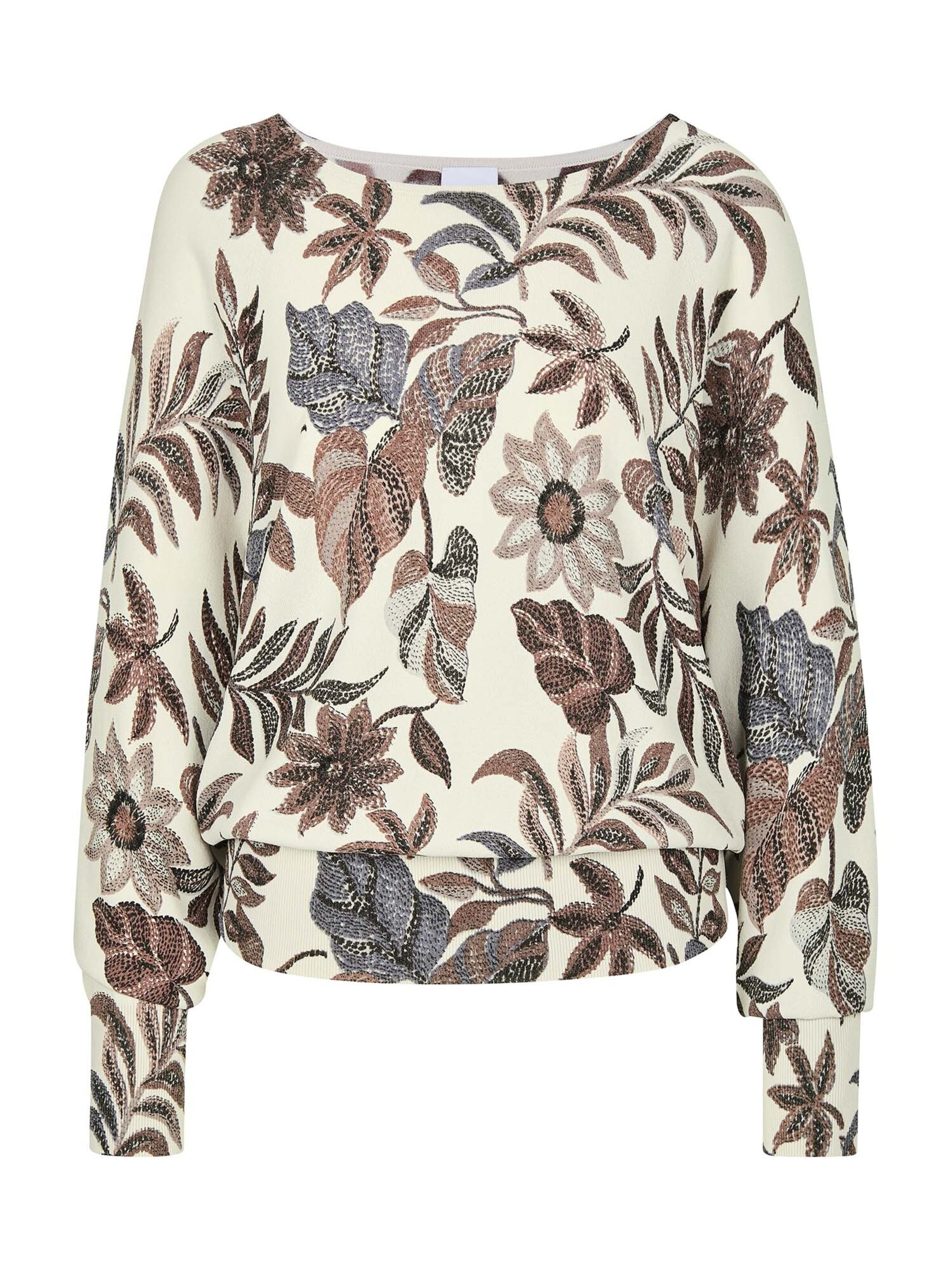 MADELEINE Pull-over en bleu / marron / blanc cassé, Vue avec produit