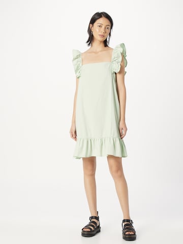 Denim Project Dress in Green: front