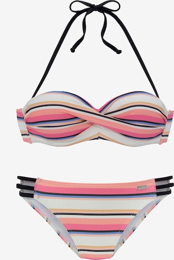 VENICE BEACH Bikini en S/C en crema / naranja / coral / negro, Vista del producto