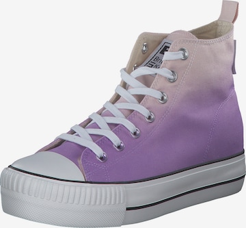 BRITISH KNIGHTS Sneakers hoog 'KAYA' in Lila: voorkant