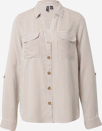 VERO MODA Blouse 'BUMPY' in Beige: voorkant