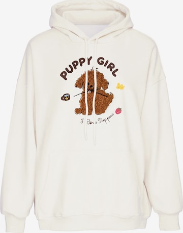 Sweat-shirt MYMO en blanc : devant