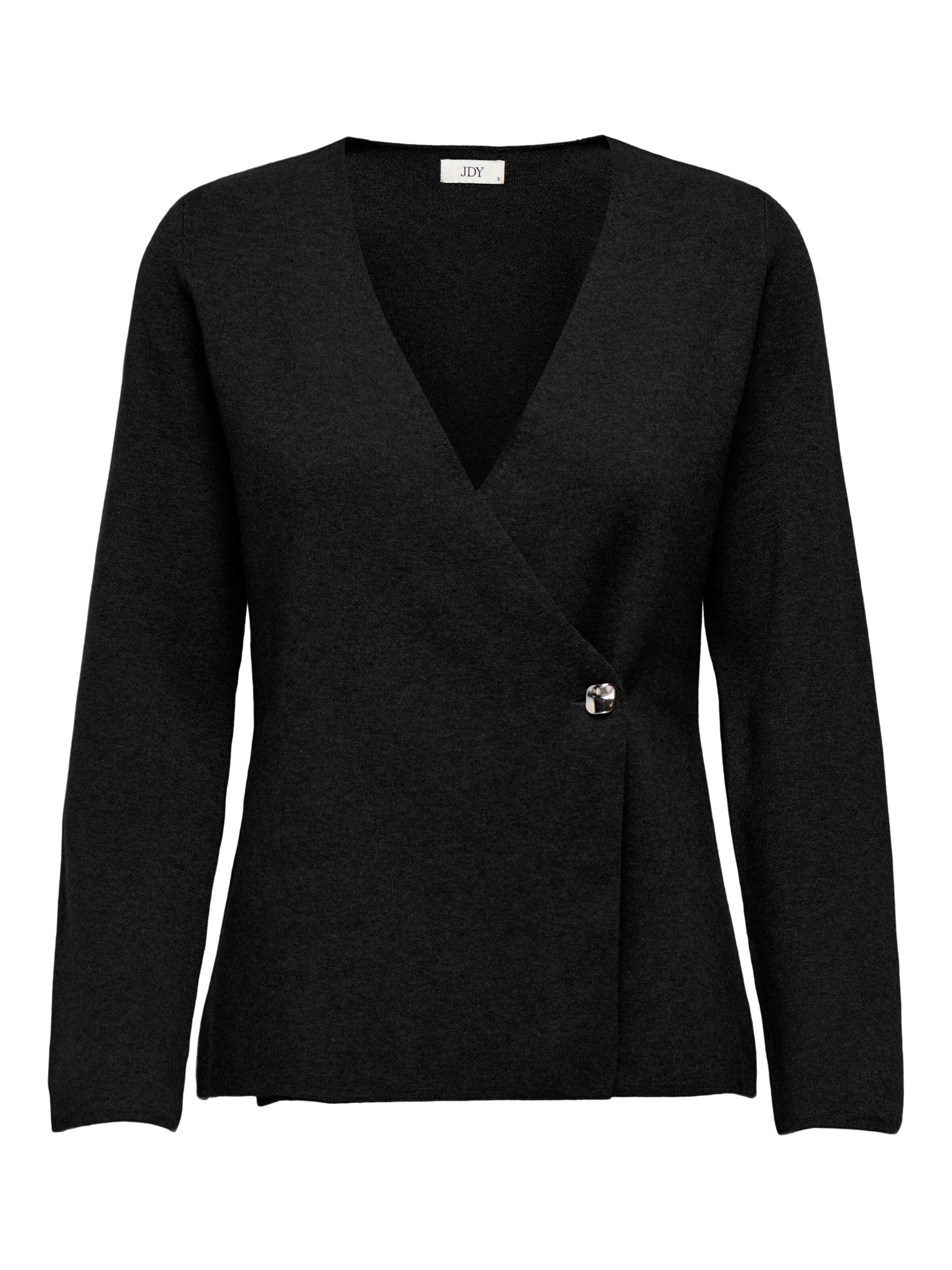 JDY Strickjacke 'JDYPrime' in Schwarz: Vorderseite