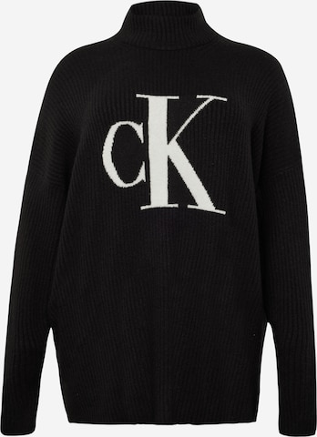 Calvin Klein Jeans Curve Pullover in Schwarz: predná strana