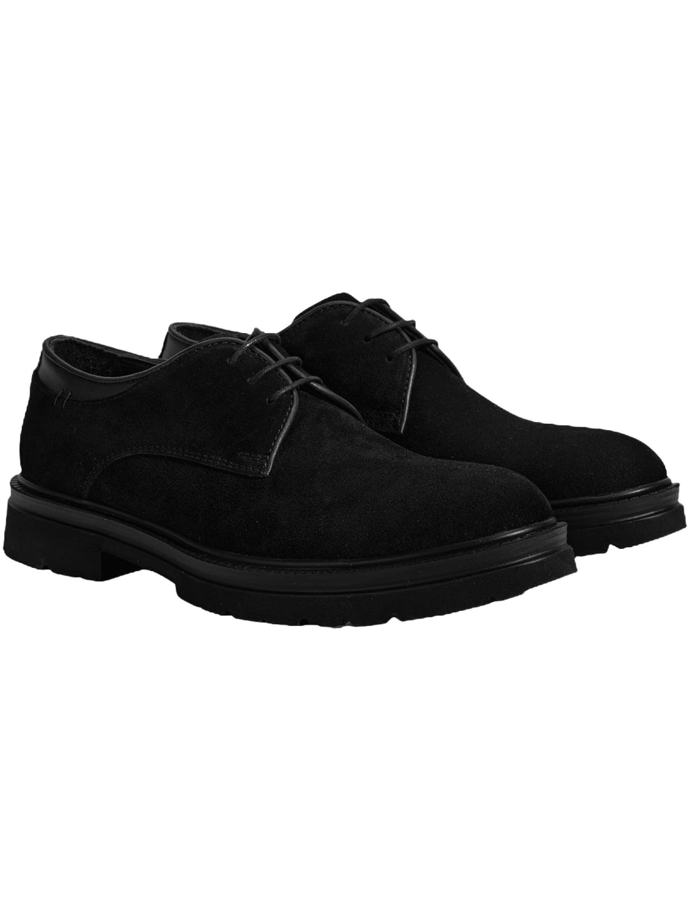 Desa Veterschoen 'Schnürschuhe' in Zwart: voorkant