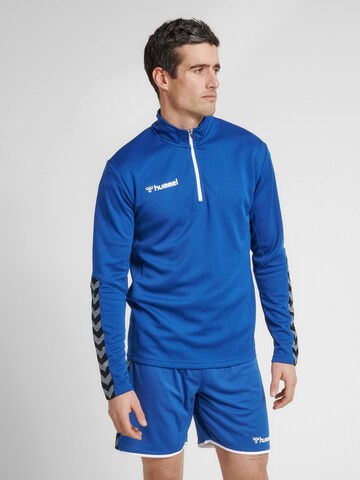 Hummel Sportsweatshirt in Blauw: voorkant