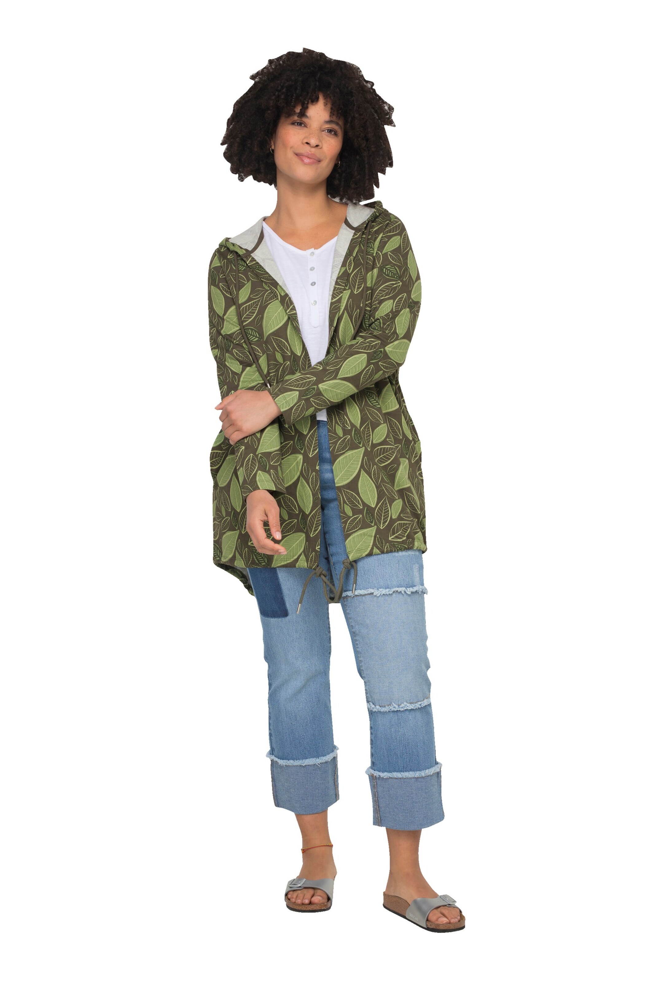 Janet & Joyce Sweat jacket in Green