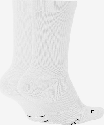 NIKE Sportsocken 'Multiplier' in Weiß