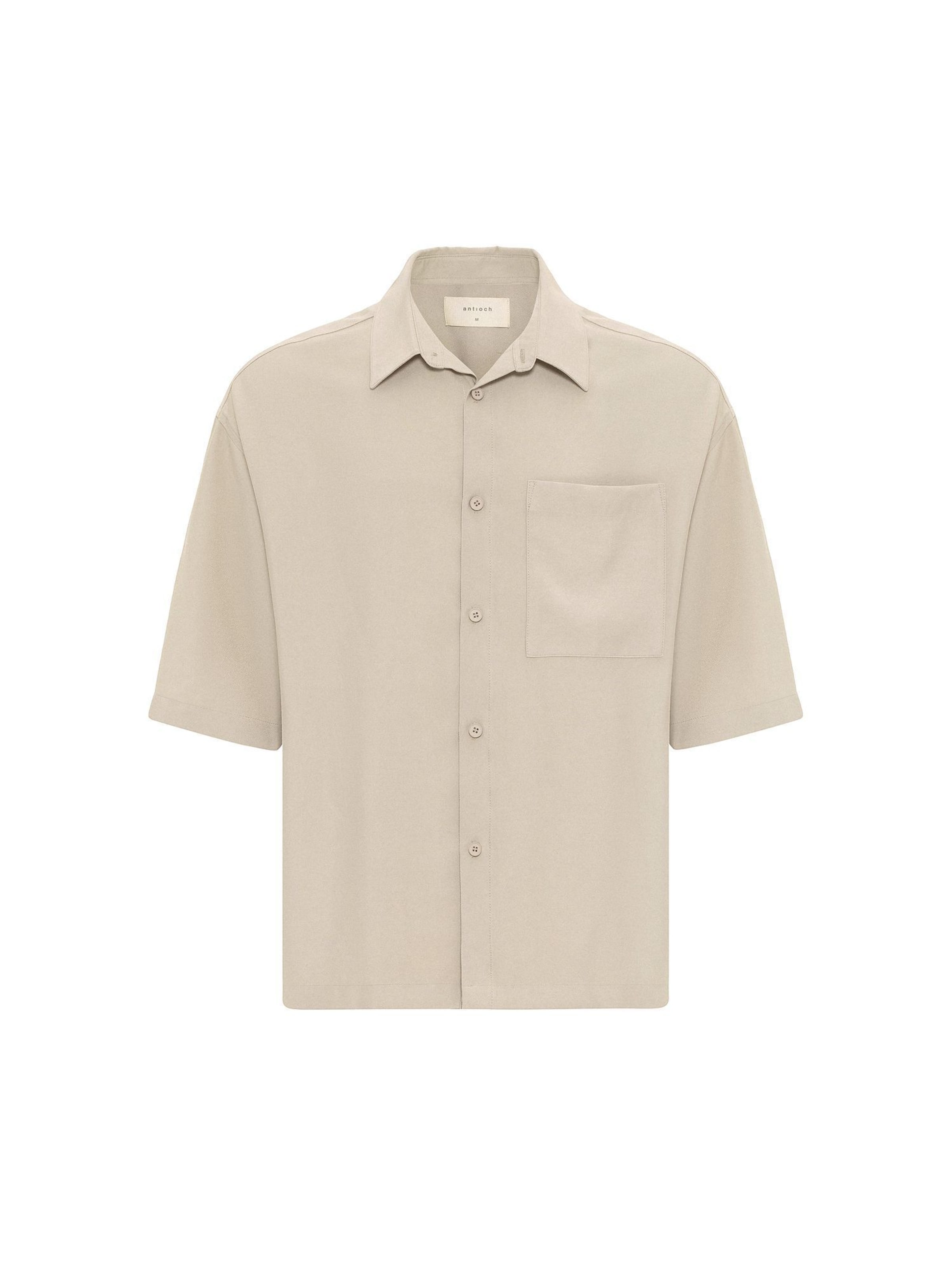 Antioch Regular fit Риза в бежово: отпред