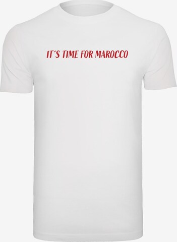 Maglietta 'Its Time For Marocco' di Merchcode in bianco: frontale