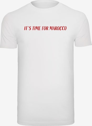 Merchcode Shirt 'Its Time For Marocco' in Wit: voorkant