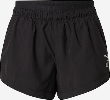 PUMA - Regular Calças de desporto em preto: frente