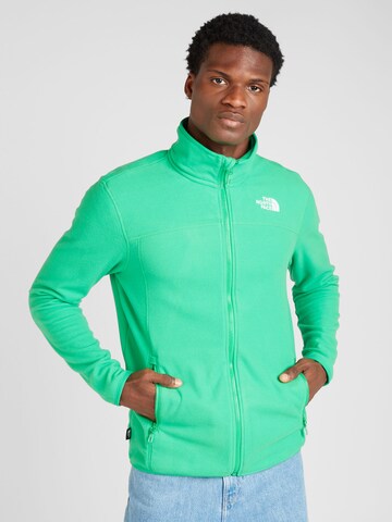 Veste en polaire fonctionnelle '100 GLACIER' THE NORTH FACE en vert : devant