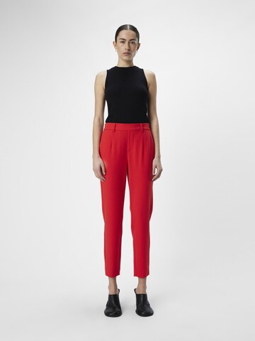 Coupe slim Pantalon 'Lisa' OBJECT en rouge
