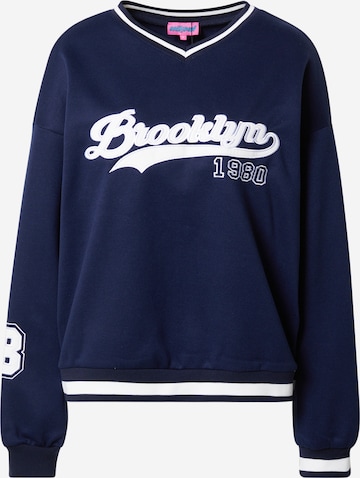 Sweat-shirt Edikted en bleu : devant