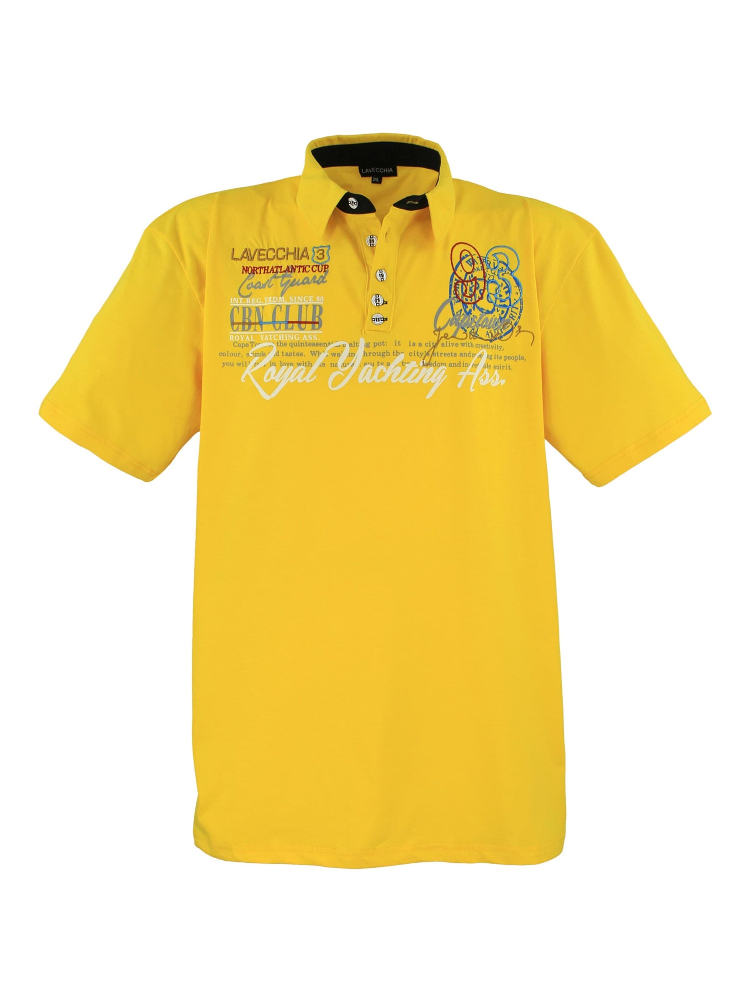 Lavecchia T-shirt 'LV-4688 Übergrößen' i gul: framsida