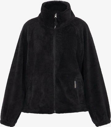 Schmuddelwedda Fleece jas in Zwart: voorkant
