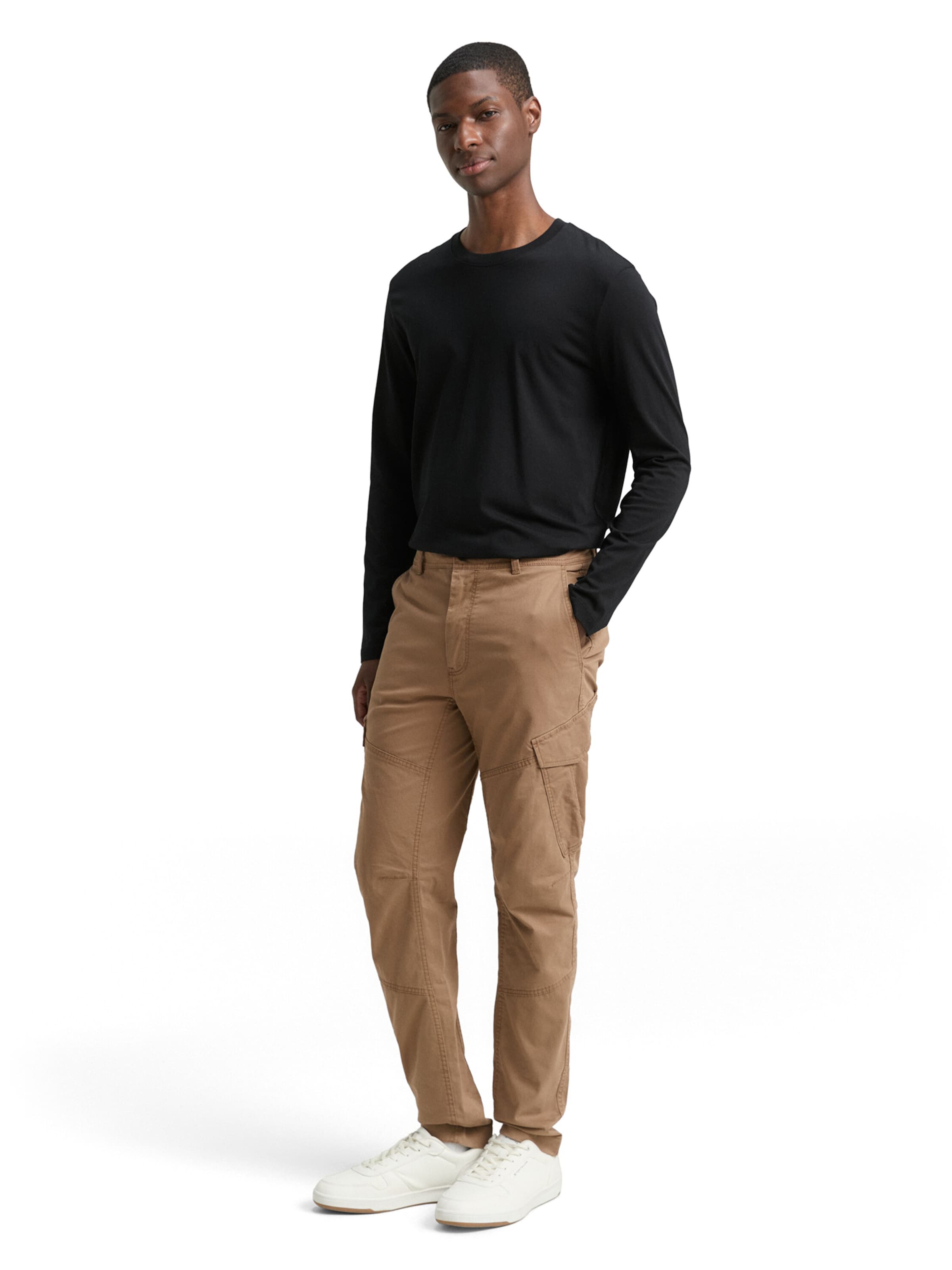 TOM TAILOR DENIM Tapered Cargobukser i beige