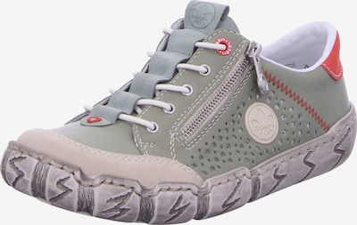 Rieker Sportlicher Schnürschuh in kitt / grün, Produktansicht