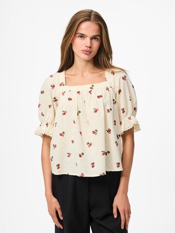Camicia da donna 'PCThea' di PIECES in beige: frontale