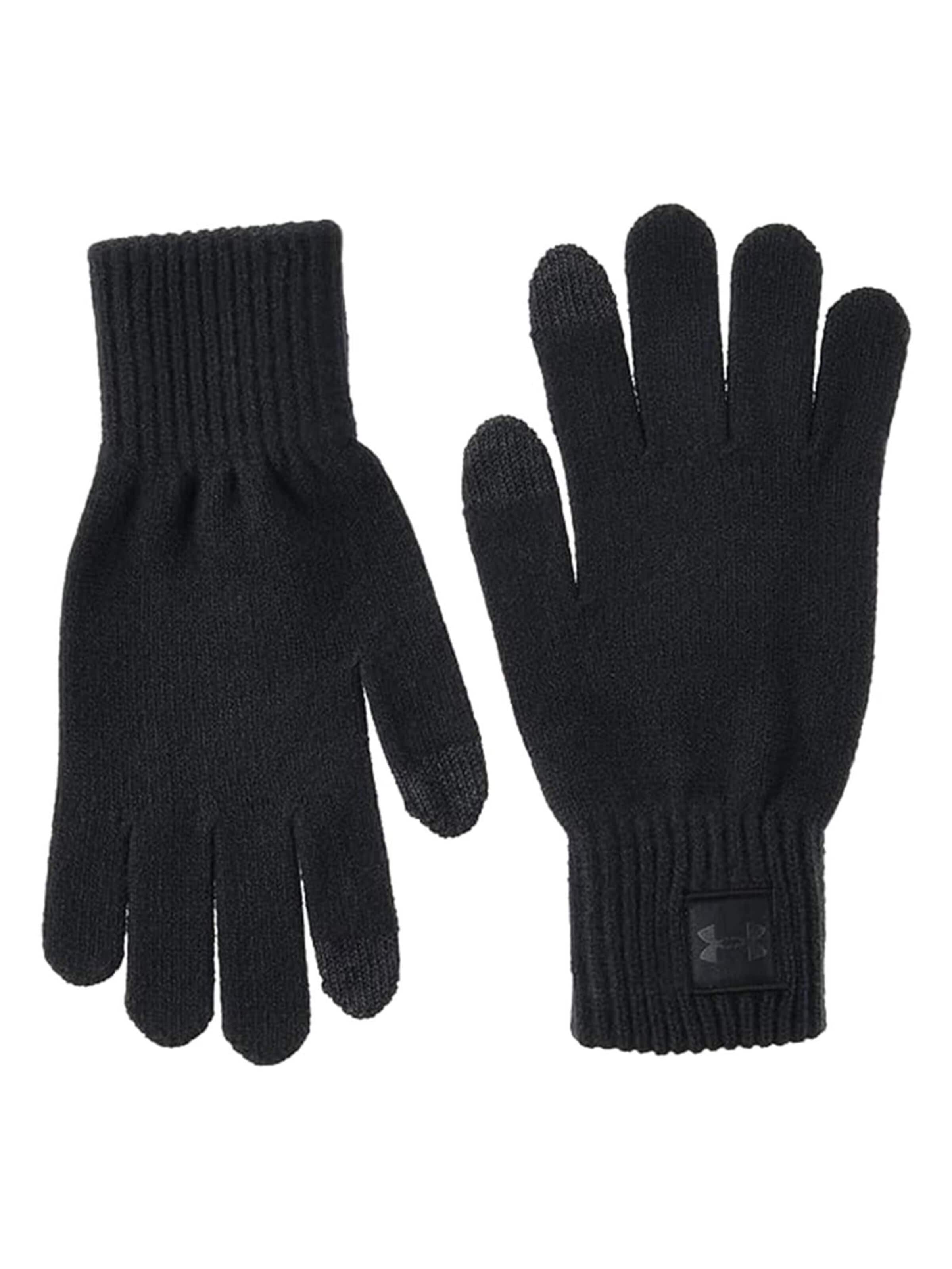 UNDER ARMOUR Rękawiczki 'UA Halftime Gloves Black' w kolorze czarny: przód