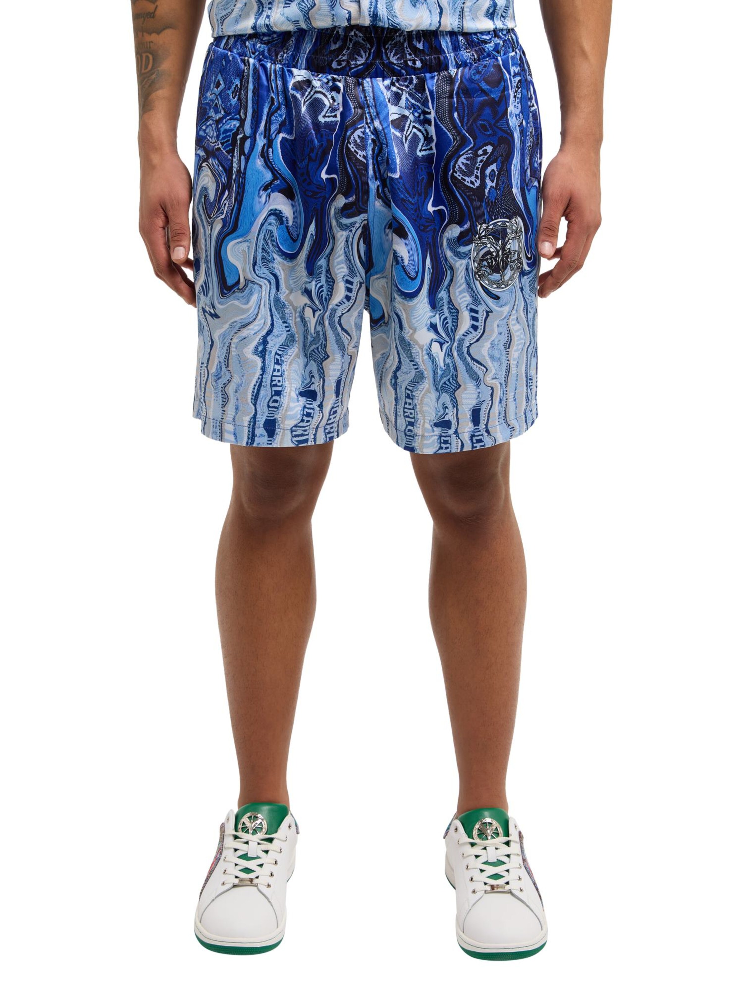 Carlo Colucci Regular Broek in Blauw: voorkant