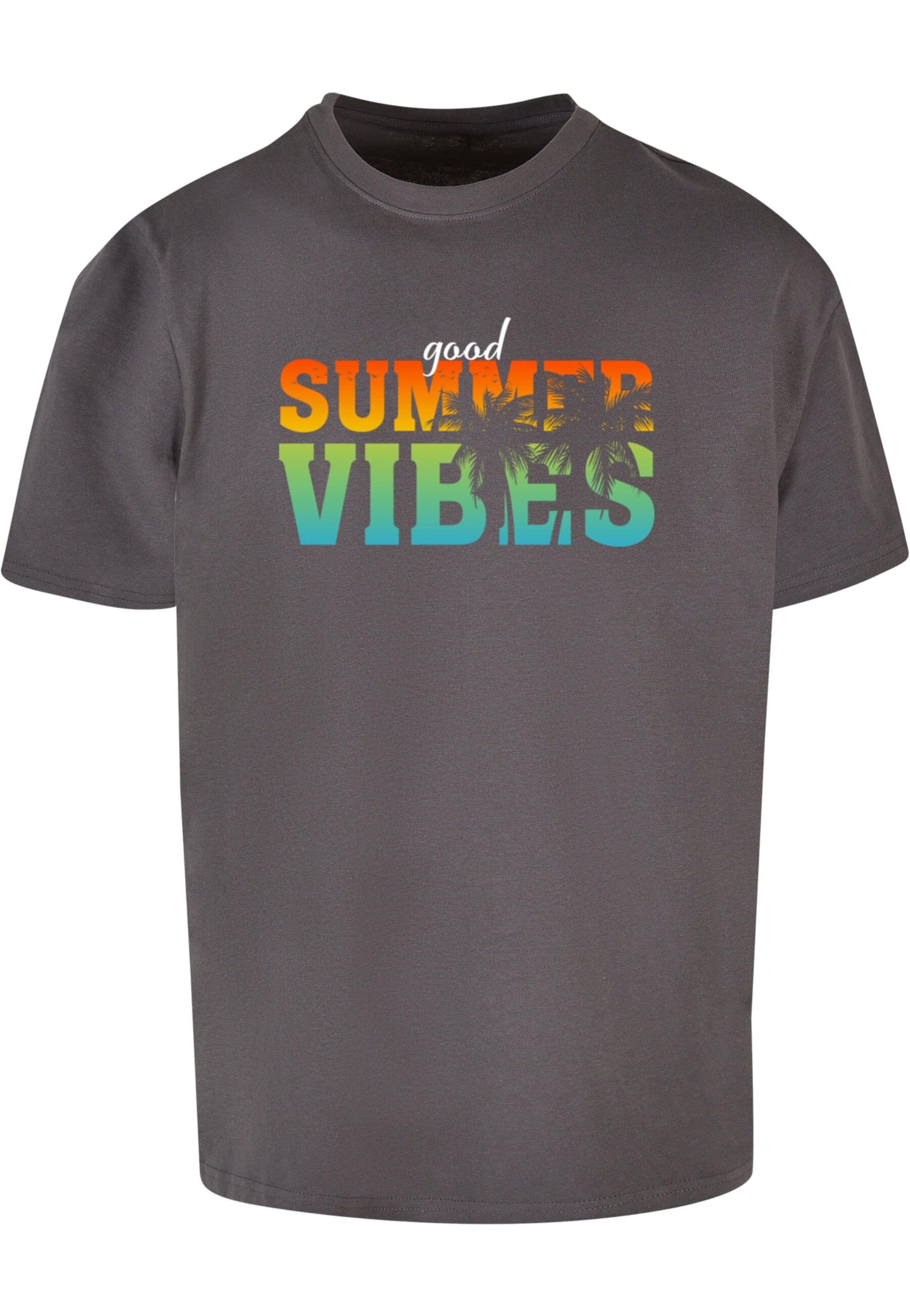 Merchcode Shirt 'Good Summer Vibes' in Grey: front