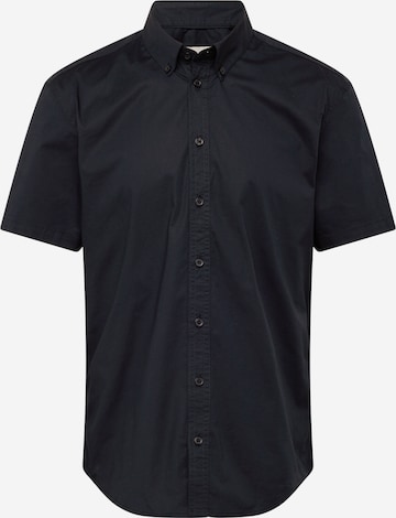 BLEND Slim fit Button Up Shirt in Black: front