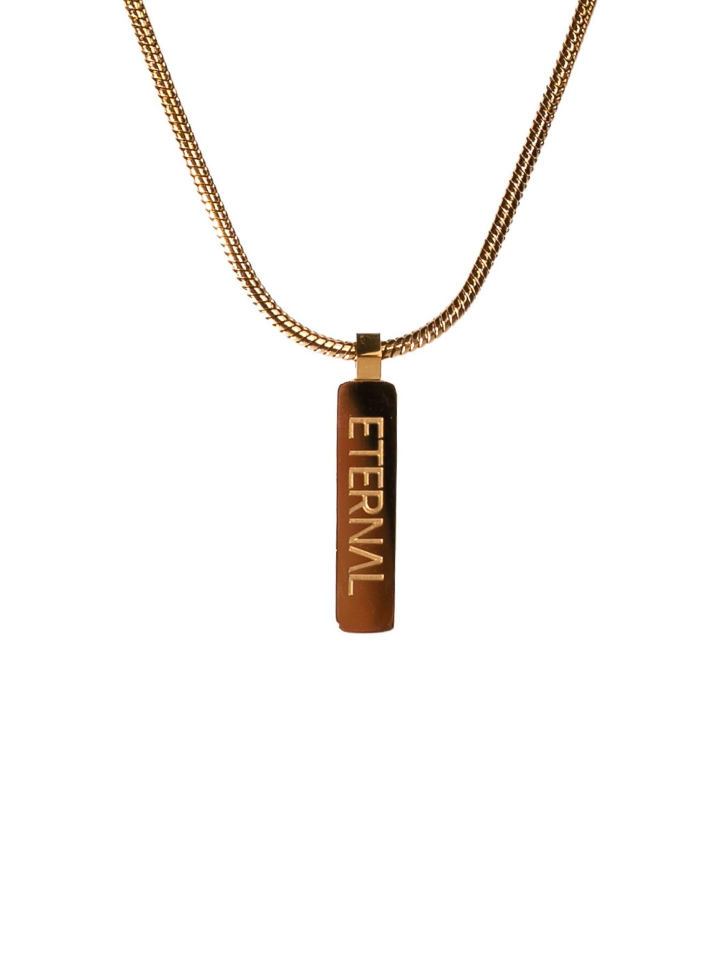Eternal Necklace 'Snake' in Gold: front