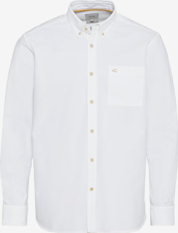 CAMEL ACTIVE Regular Fit Oxford Langarmhemd aus nachhaltiger Baumwolle in Weiß: predná strana