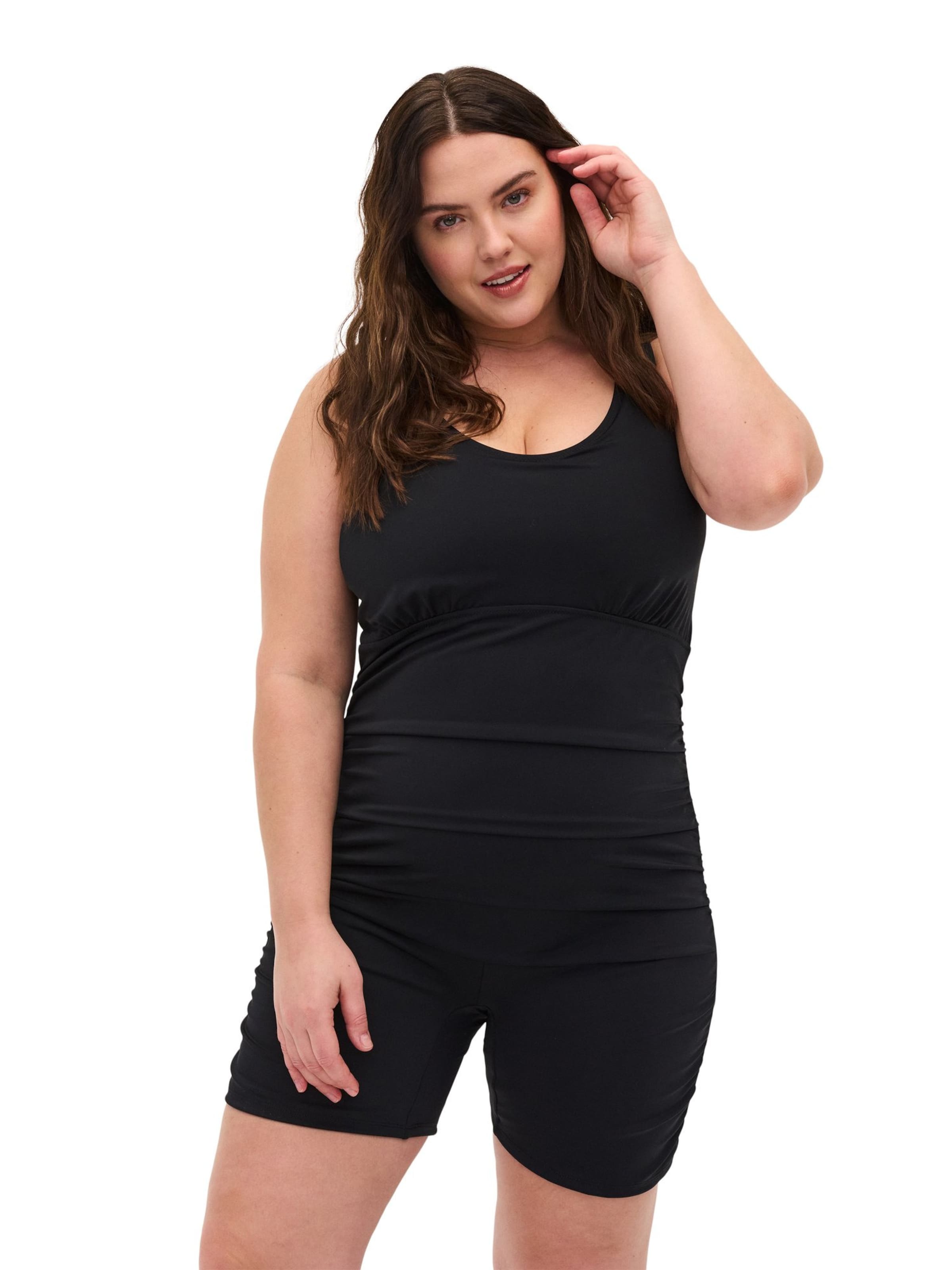 Swim by ZizziKupaći kostim za oblikovanje 'SDANNI' - crna boja: prednji dio