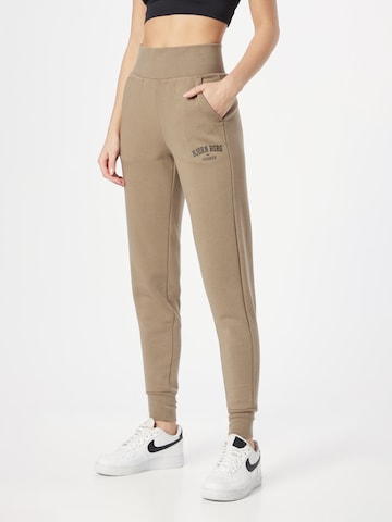 BJÖRN BORG Tapered Workout Pants in Brown: front