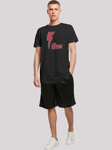 T-Shirt 'David Bowie Red Bolt' F4NT4STIC en noir