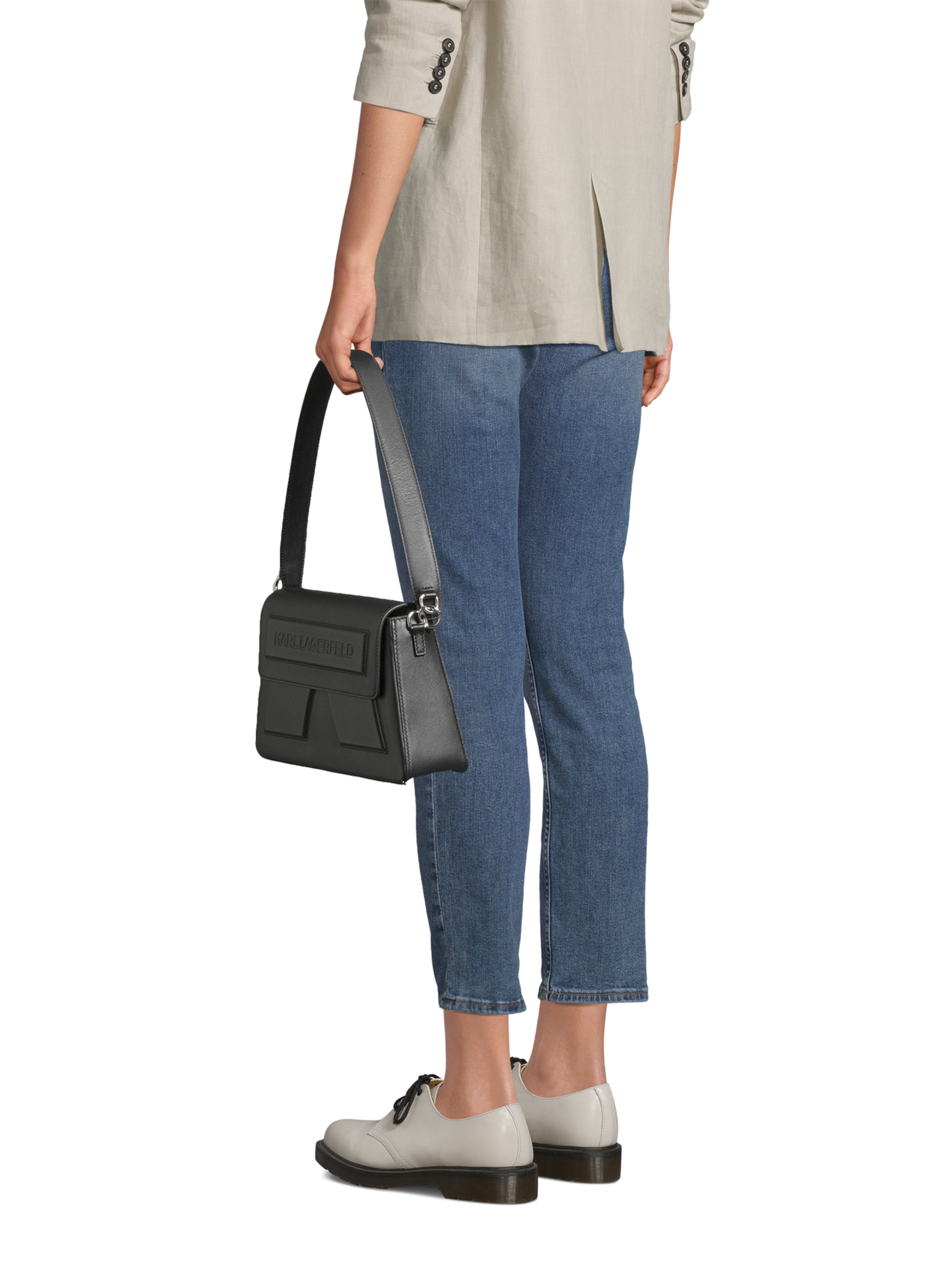 Borsa a spalla 'Ikon' di Karl Lagerfeld in nero