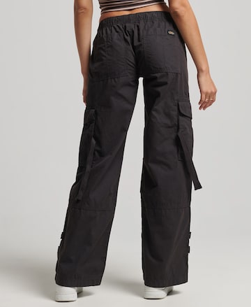 Superdry Wide leg Cargo Pants in Black