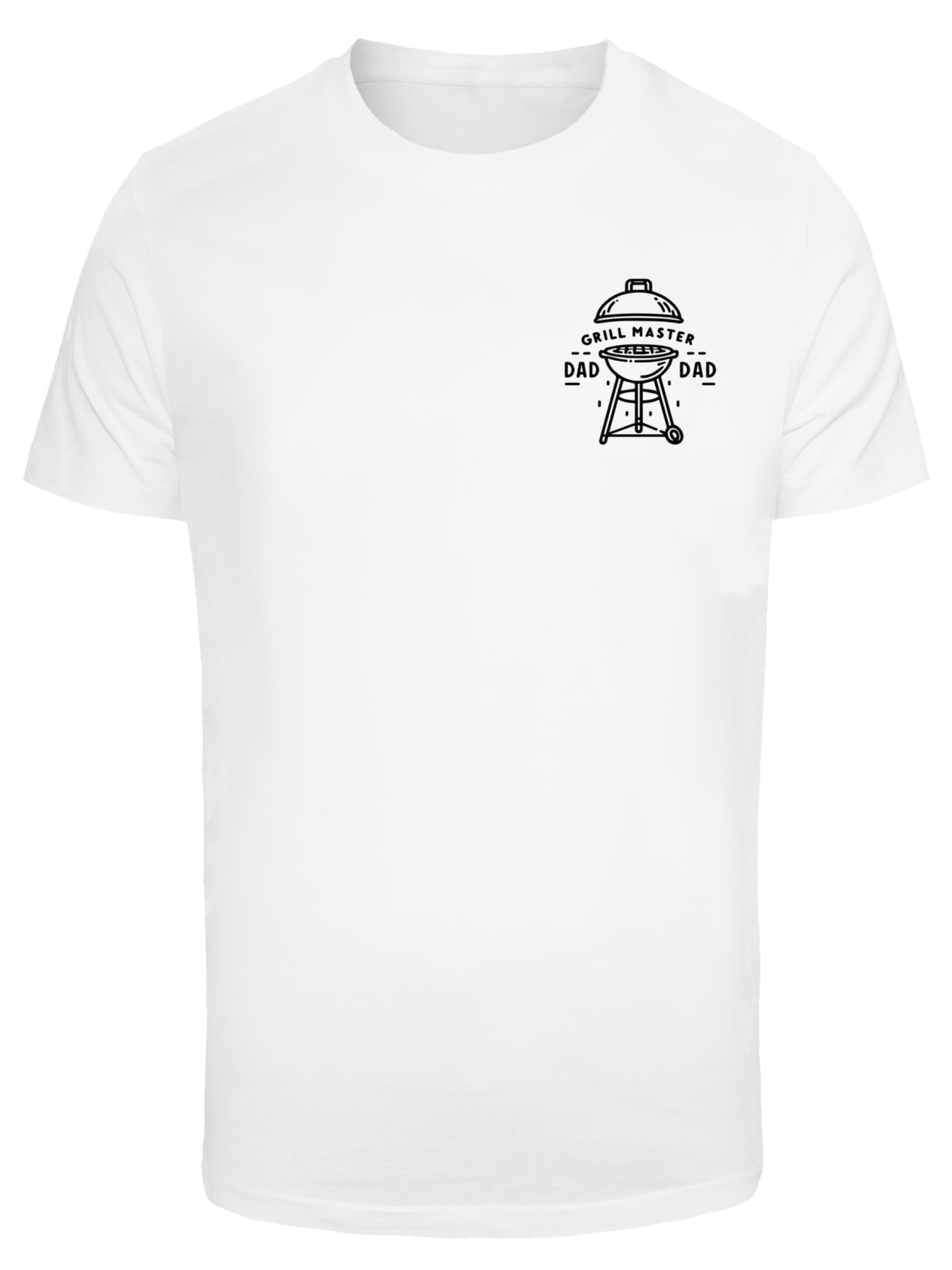 F4NT4STIC Shirt 'Vatertag Grill Master für BBQ-Väter' in Wit: voorkant