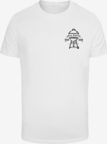 T-Shirt 'Vatertag Grill Master für BBQ-Väter' F4NT4STIC en blanc : devant