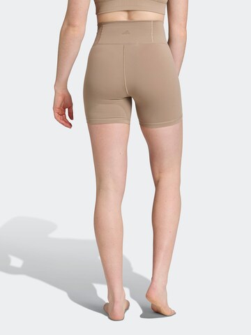 Skinny Pantalon de sport 'All Me' ADIDAS PERFORMANCE en beige