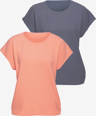 Marškinėliai iš VIVANCE, spalva – mėlyna dūmų spalva / šviesiai oranžinė, Prekių apžvalga