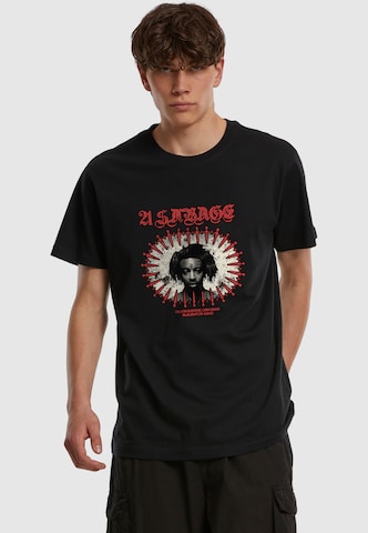 Merchcode Shirt '21 Savage Before Dishonor' in Zwart: voorkant