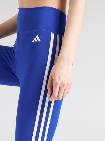 ADIDAS PERFORMANCE - Skinny Calças de desporto 'Essentials 3-Stripes' em azul