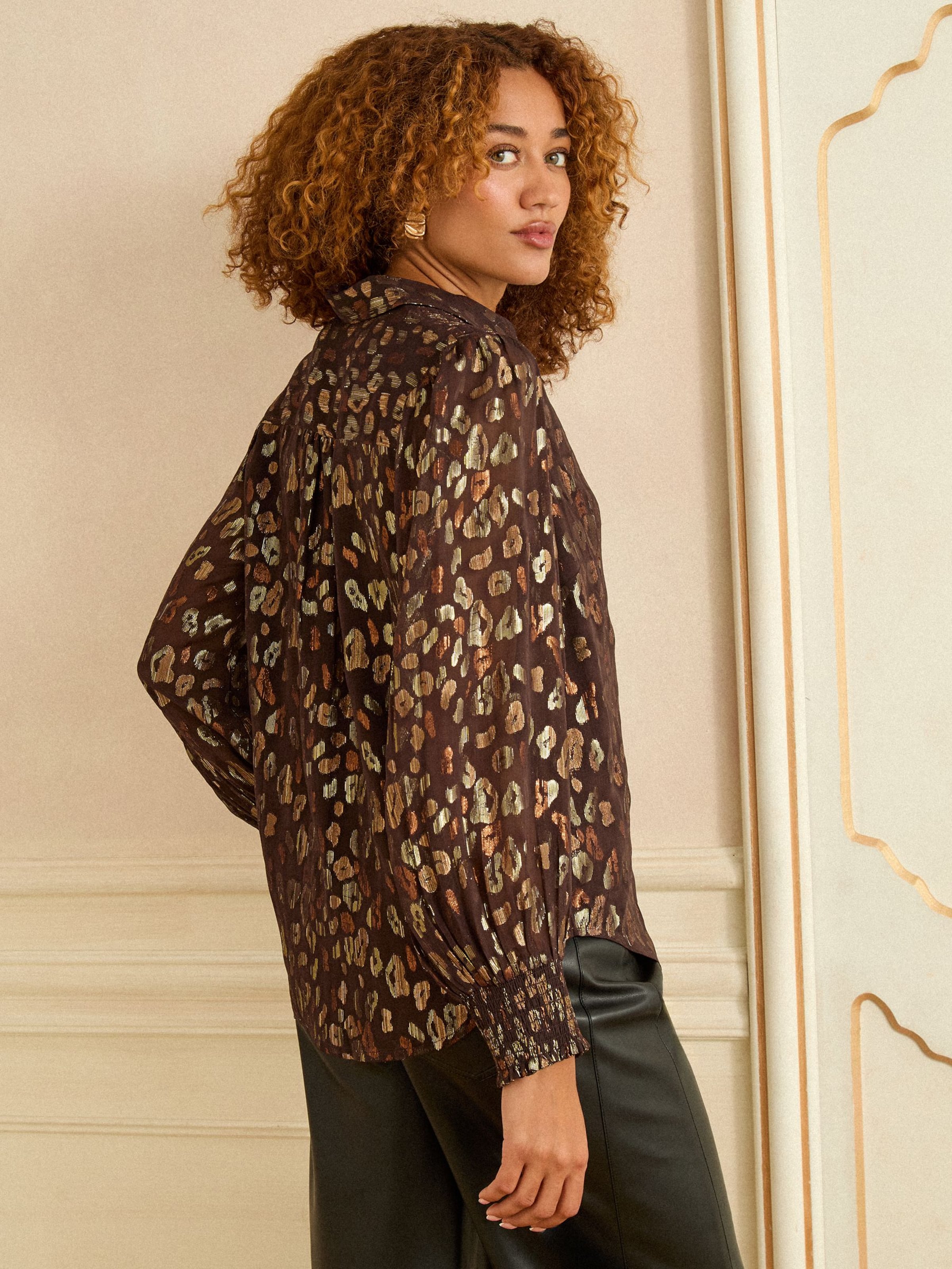 love & roses Bluse in Braun