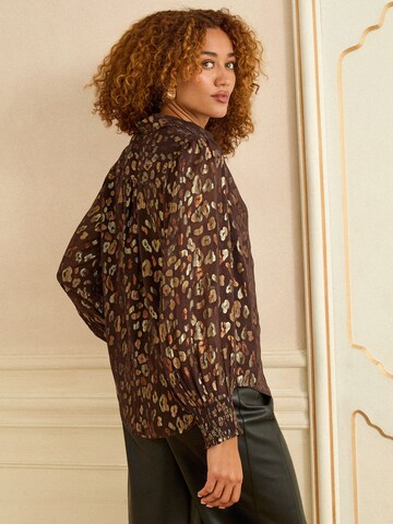 love & roses Blouse in Brown