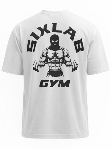SIXLAB Shirt 'Gym Oversized T-Shirt' in White: front