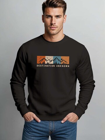 Neverless Sweatshirt 'Destination unknown' in Black