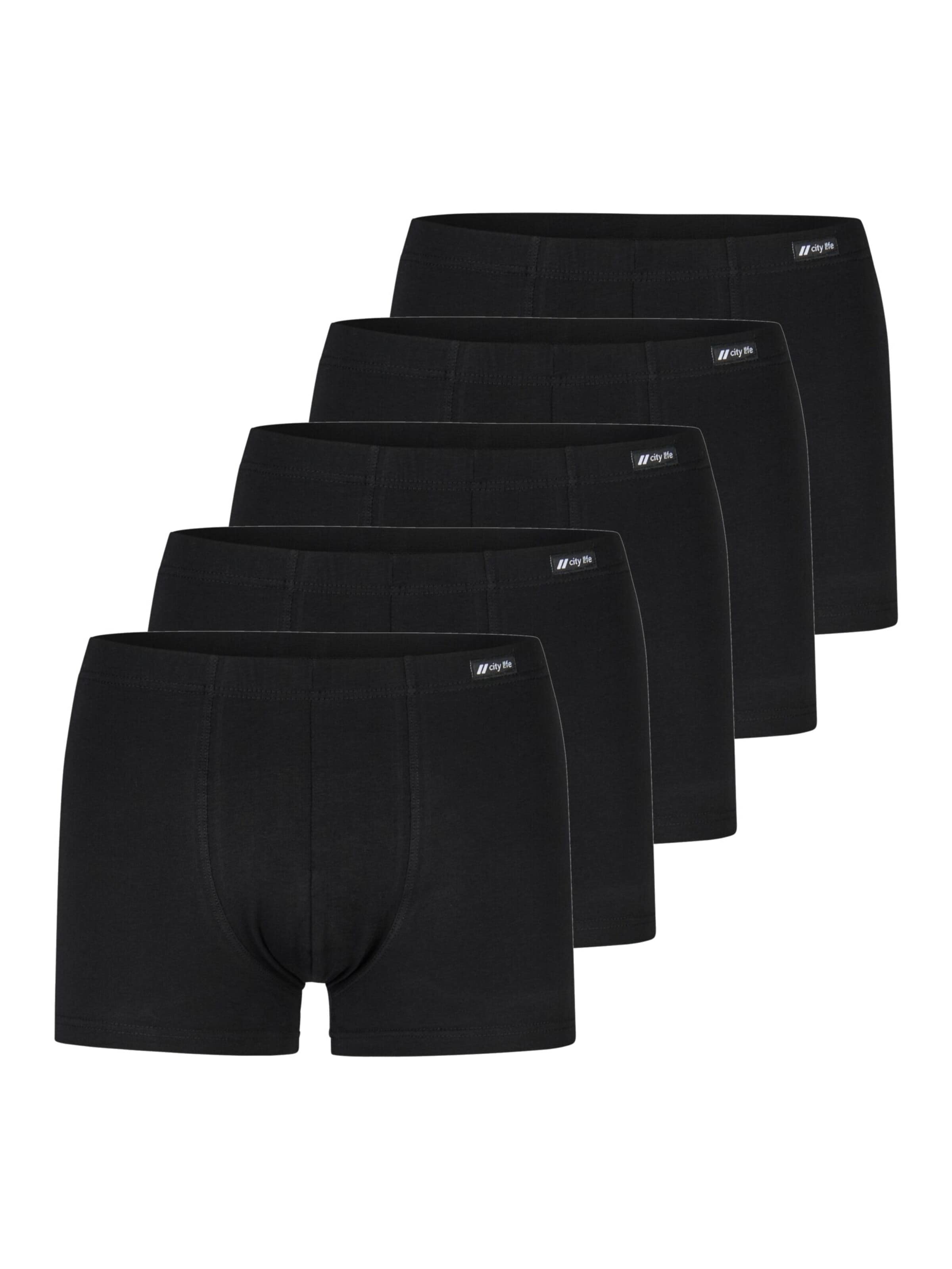City Life Boxershorts‌‌ in Schwarz: Vorderseite