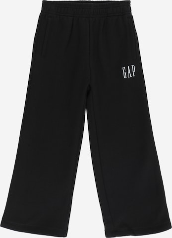 GAP Zvonové kalhoty Kalhoty – černá: přední strana