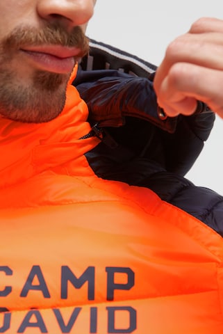 CAMP DAVID Winter Jacket in Orange: front