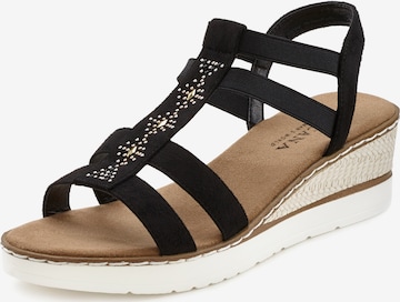 LASCANASandale s remenčićima - crna boja: prednji dio